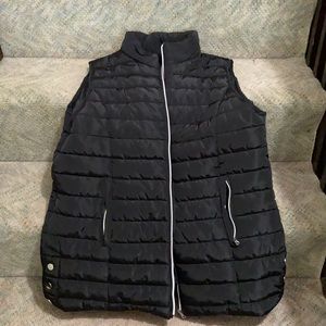 Black puffer vest